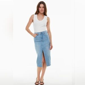 Wilfred Light Blue Pencil Skirt